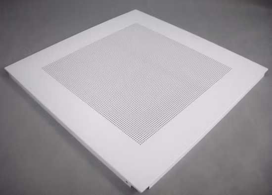 Plafond en aluminium suspendu en métal de prix d'usine perforé d'OEM pour la décoration de bureau